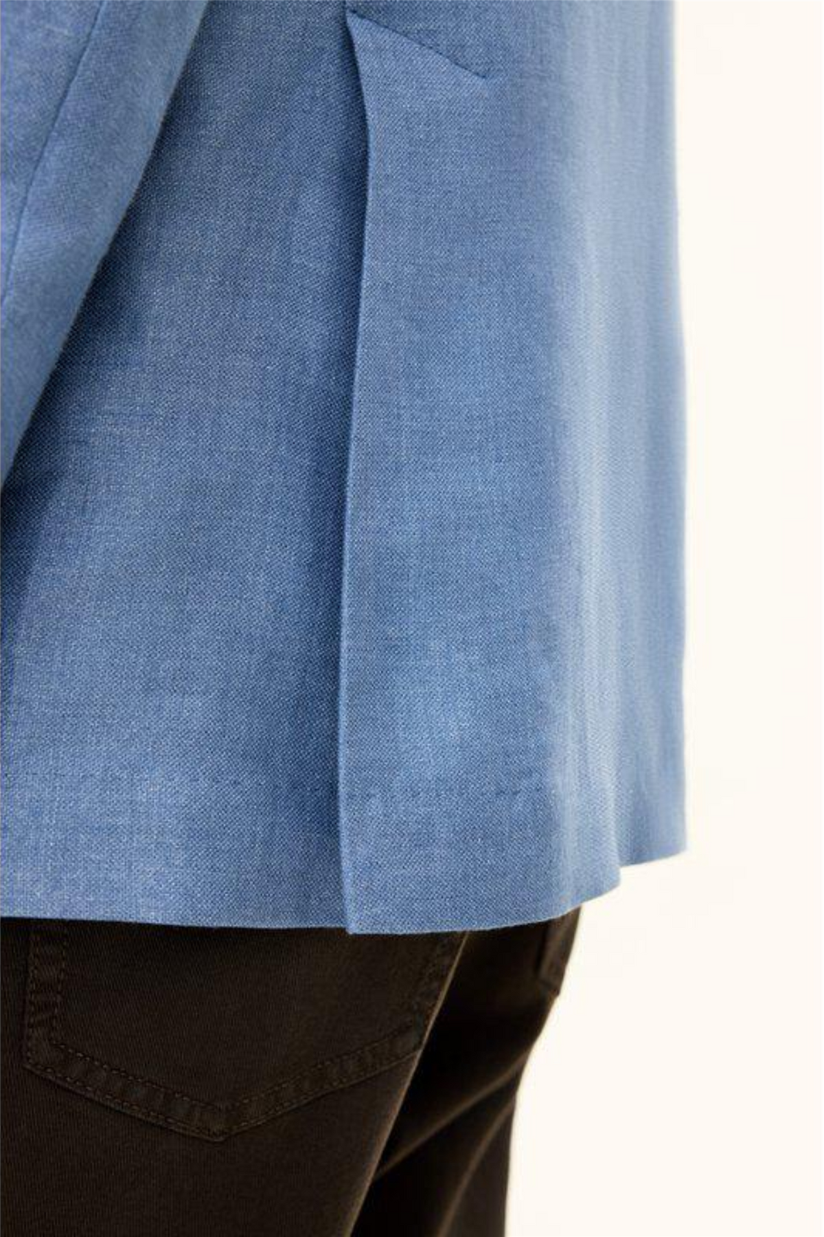 Ferry Soft Regular Fit Linen Blazer Blueberry Blue