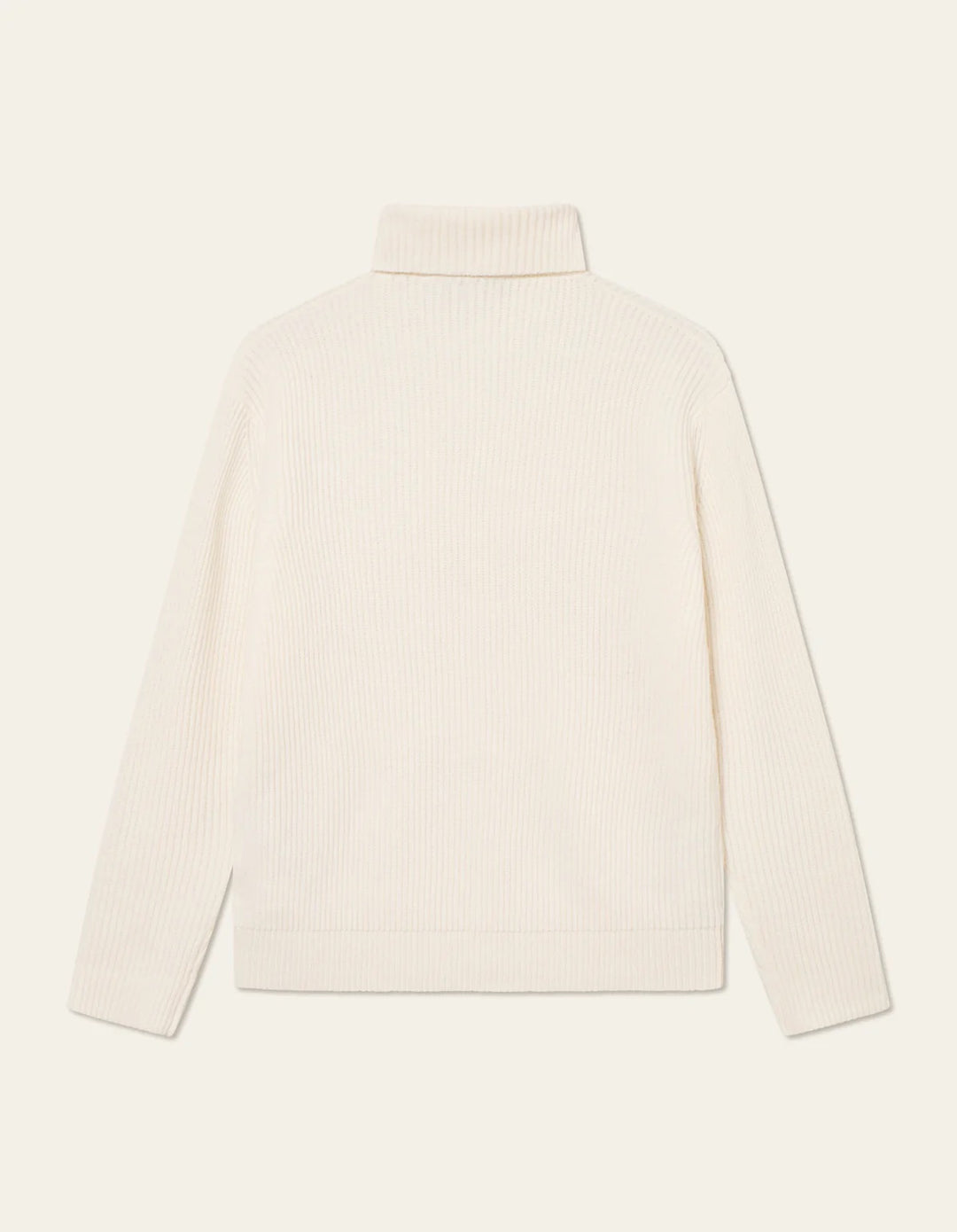 Eddie Wool Rib Rollneck Knit Ivory