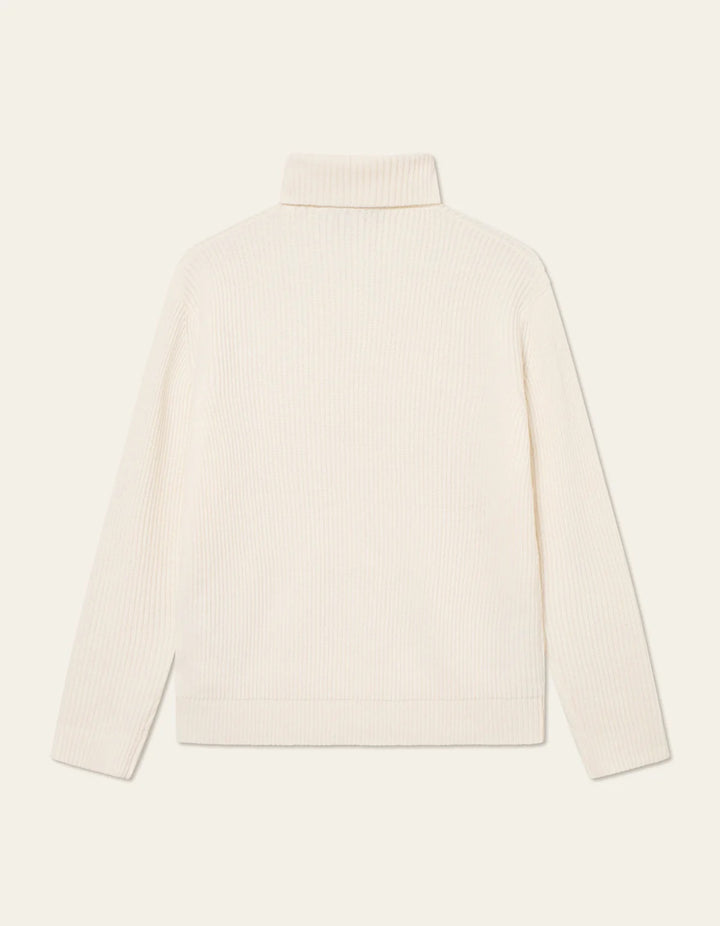 Eddie Wool Rib Rollneck Knit Ivory
