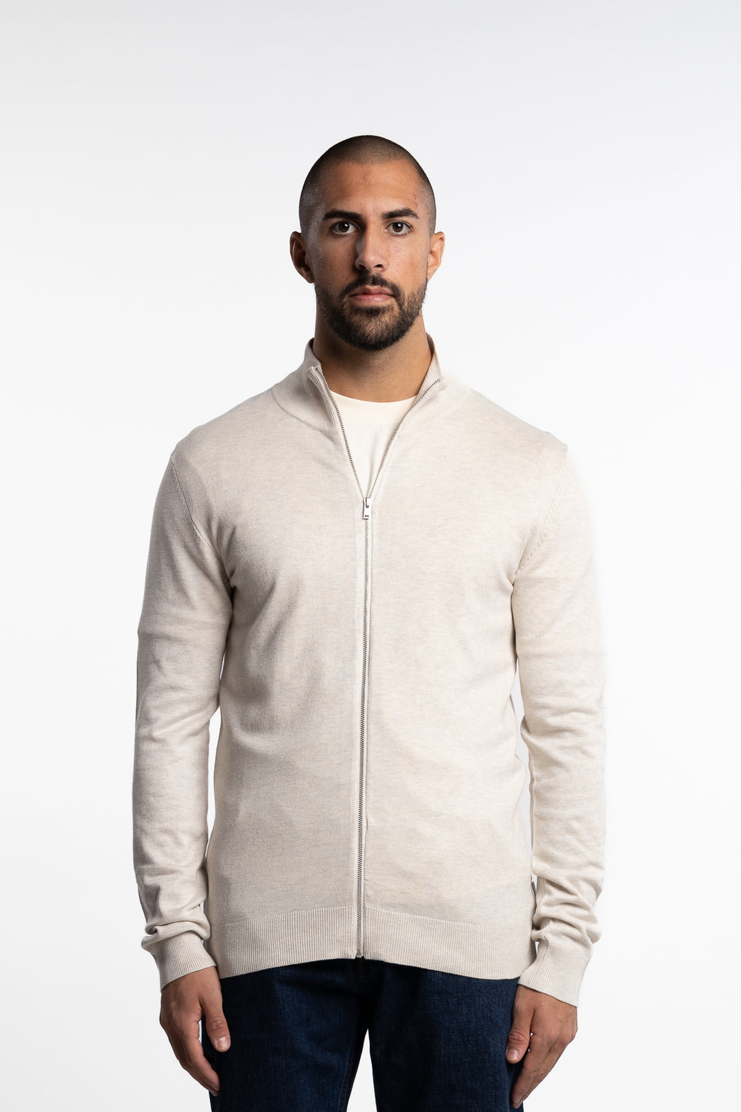 Ecovero Zip Cardigan Off-White
