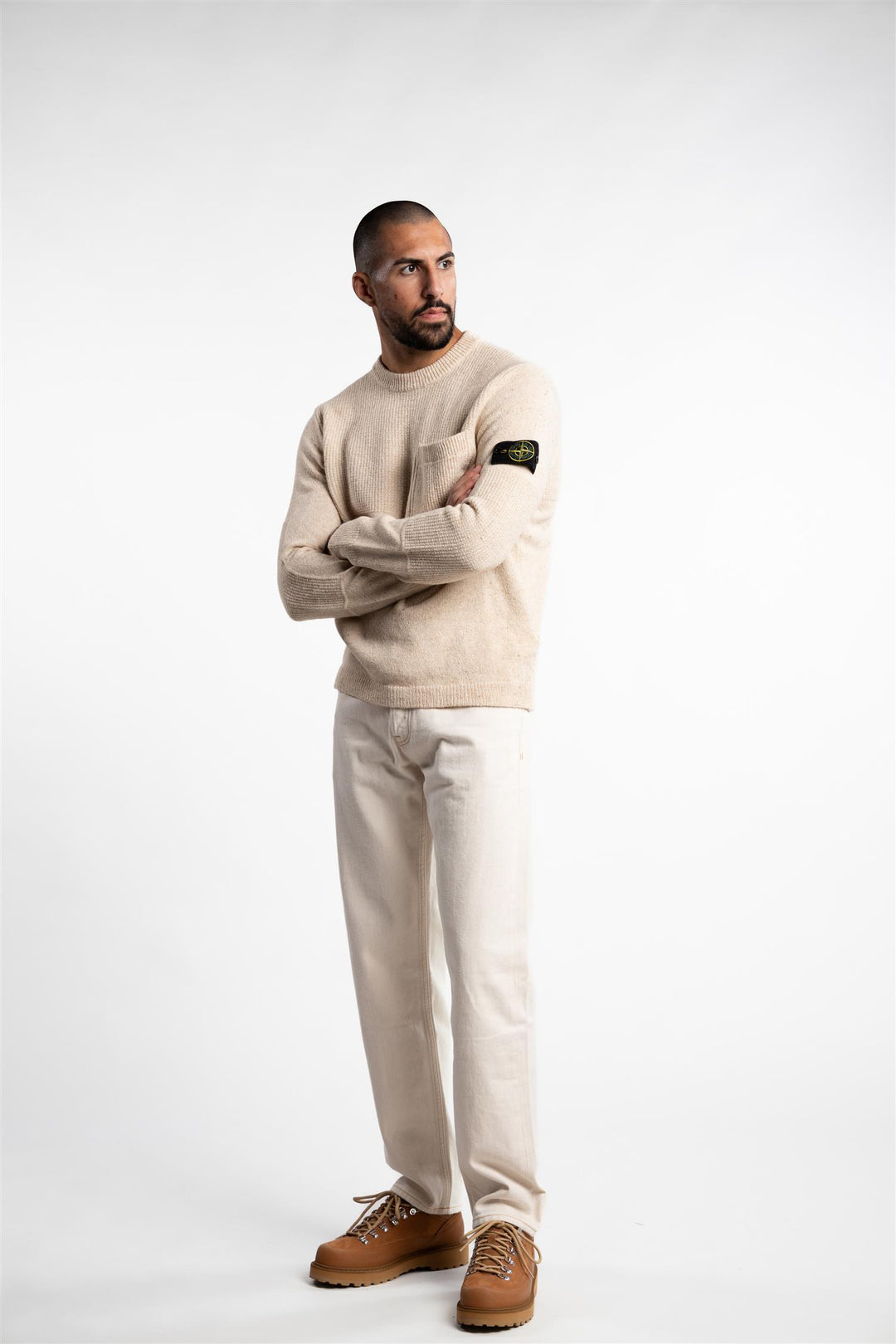 Wool/Silk Knitwear Beige