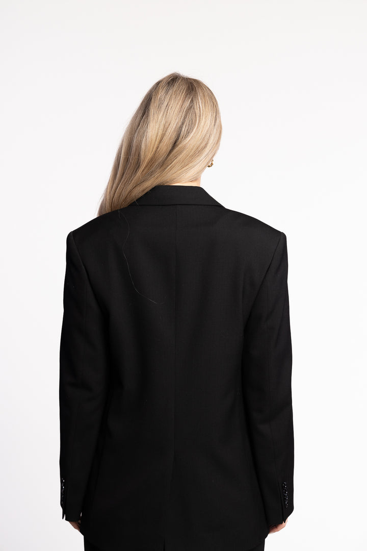 Regular Fit Suit Jacket- Black