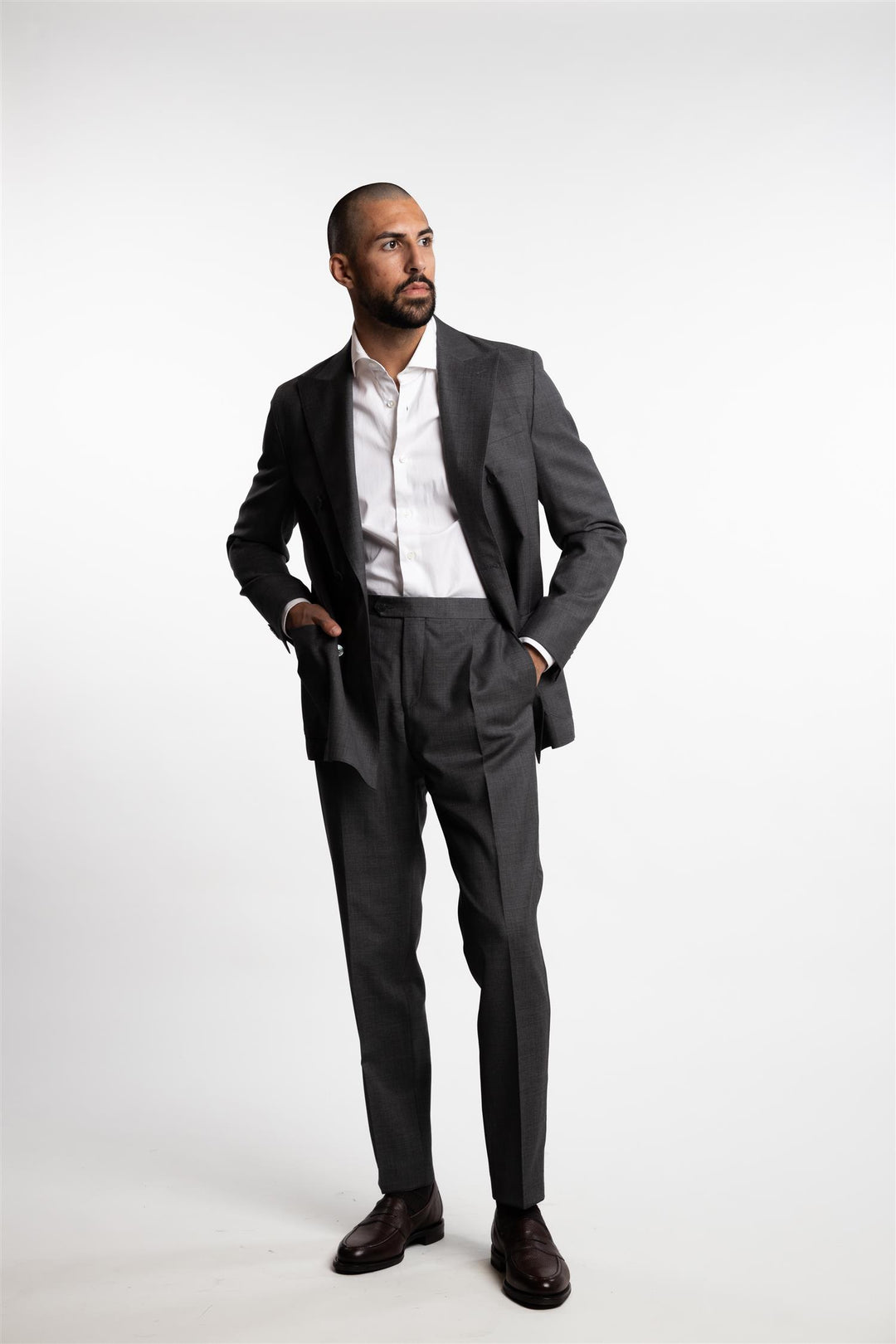 Vicenza DB Tropical Wool Blazer Grey