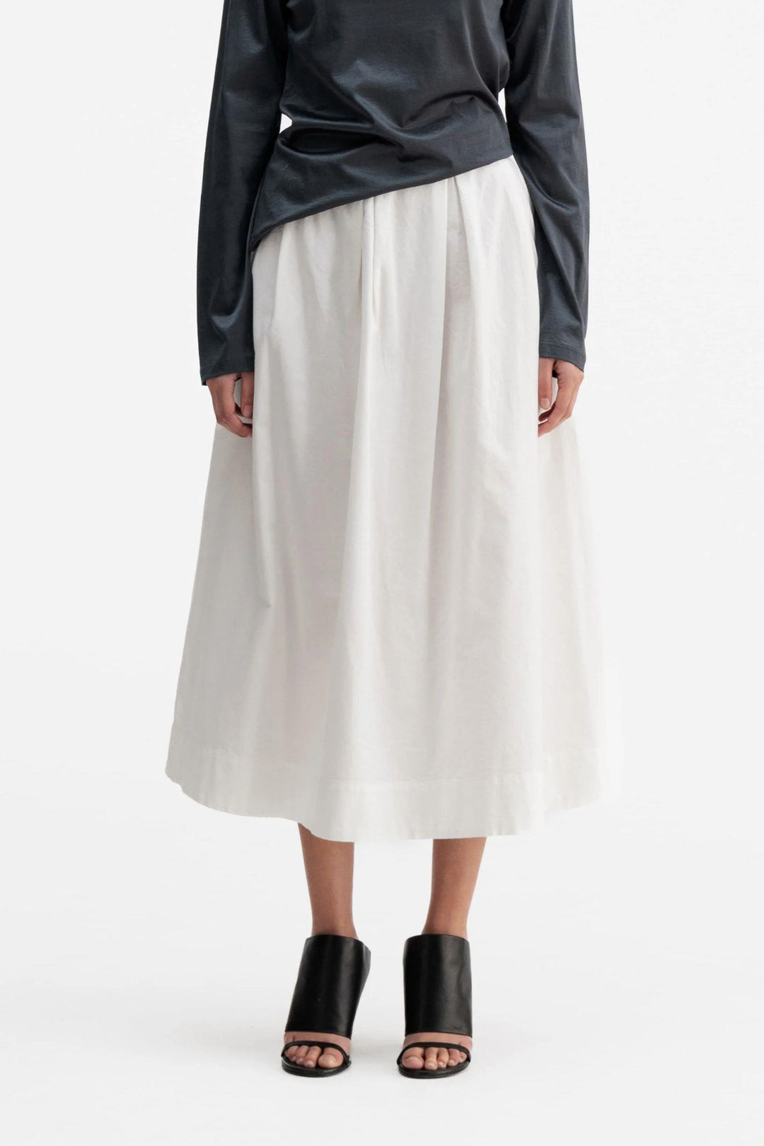 Mace oxford skirt- White