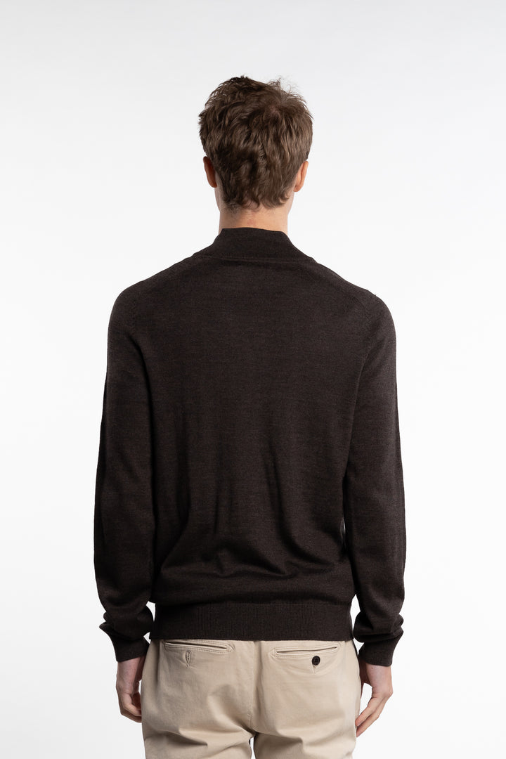 Merino John Zip Brown