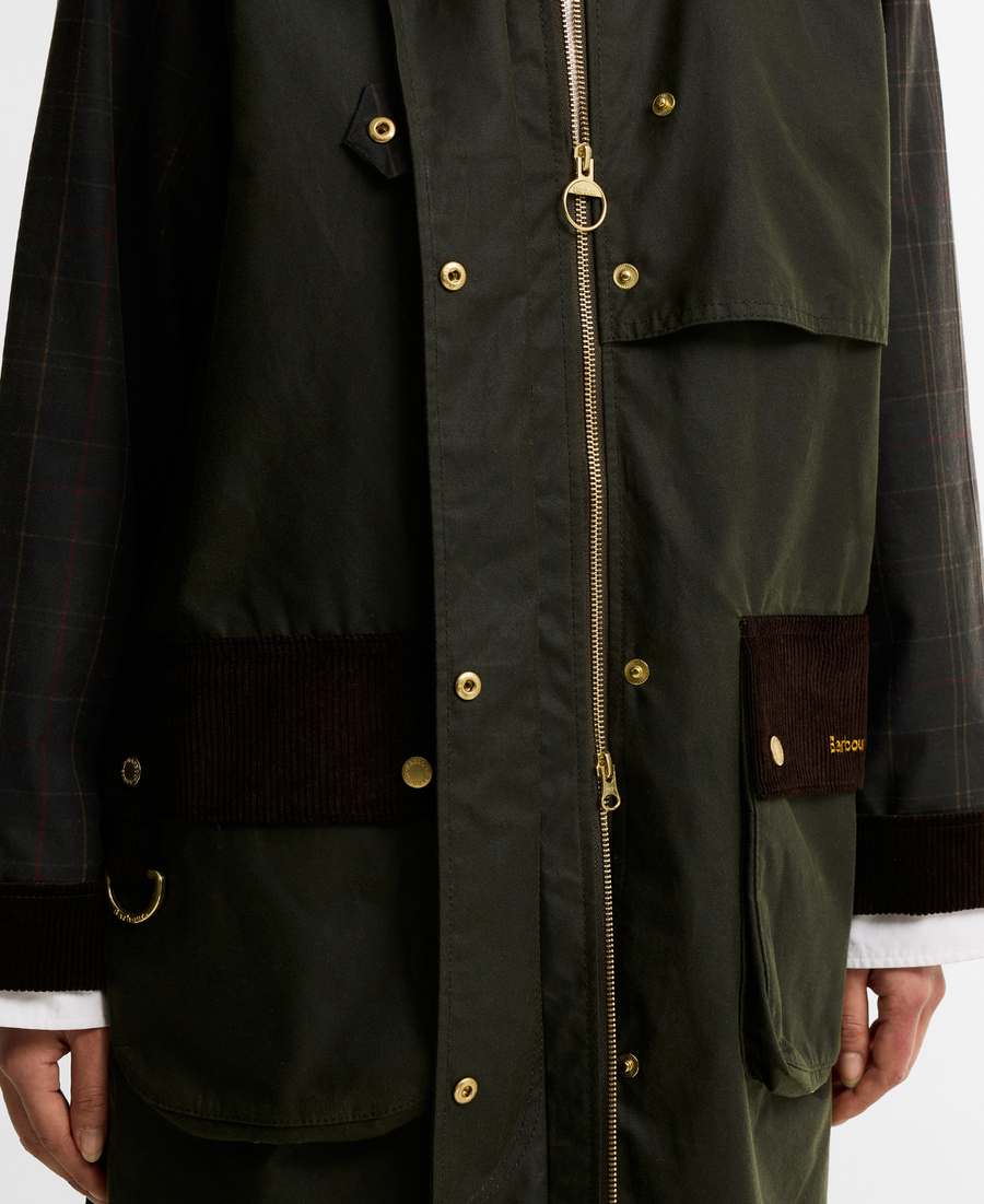 Barbour Check Kirklees vokset ytterjakke – detalj