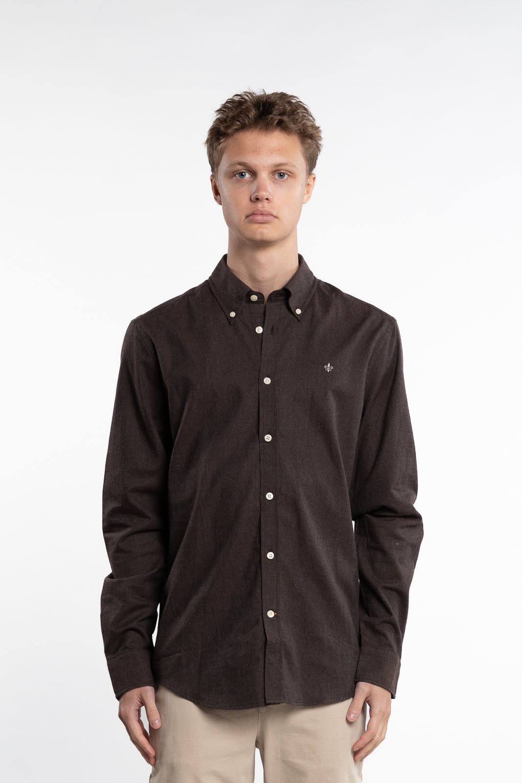 Watts Flannel Shirt Slim Fit Brown