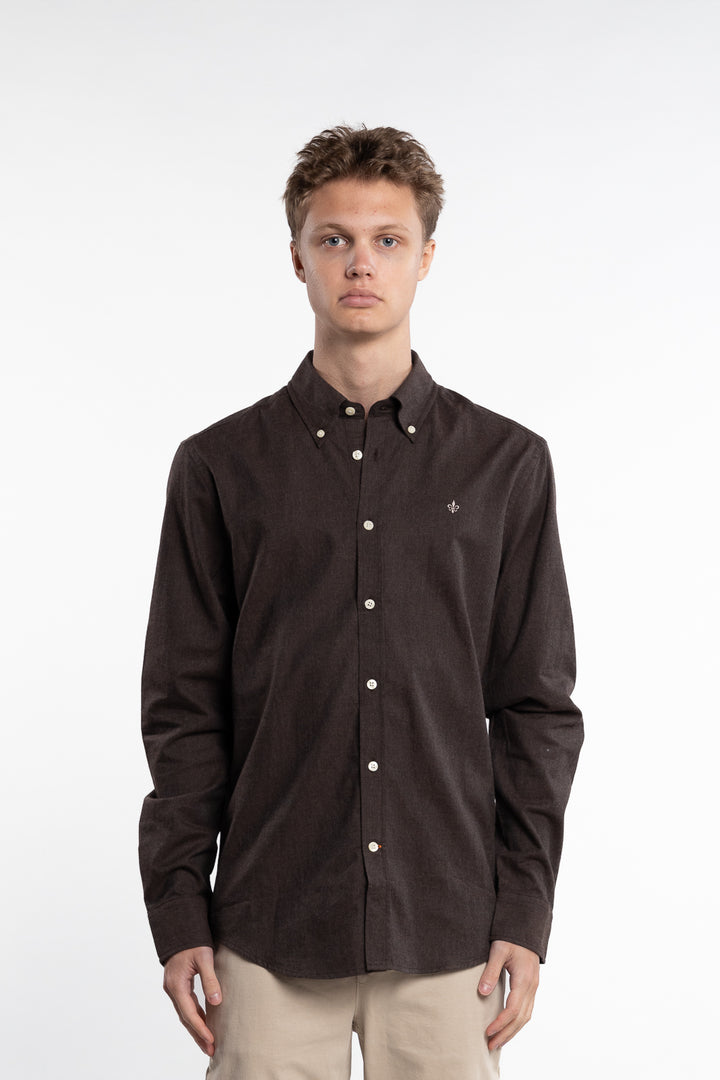 Watts Flannel Shirt Slim Fit Brown