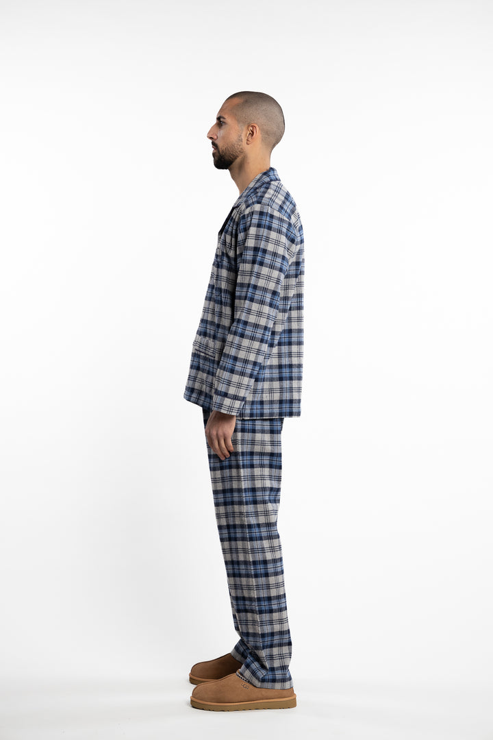 Checkered Flannel Pyjama Blue