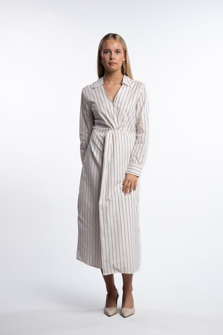 Livia Dress- Cream Stripe