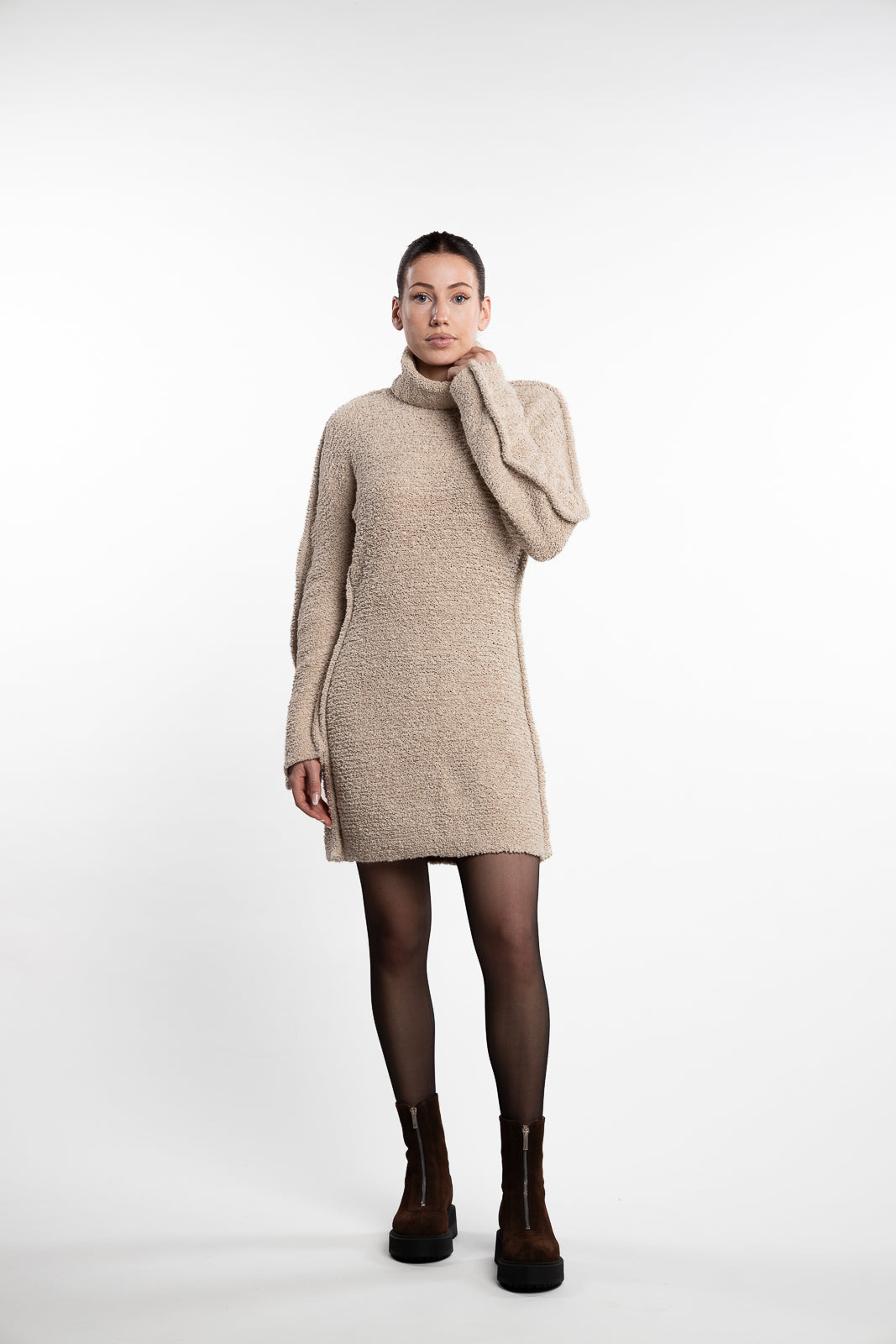 Echo Knit Dress - Ecru