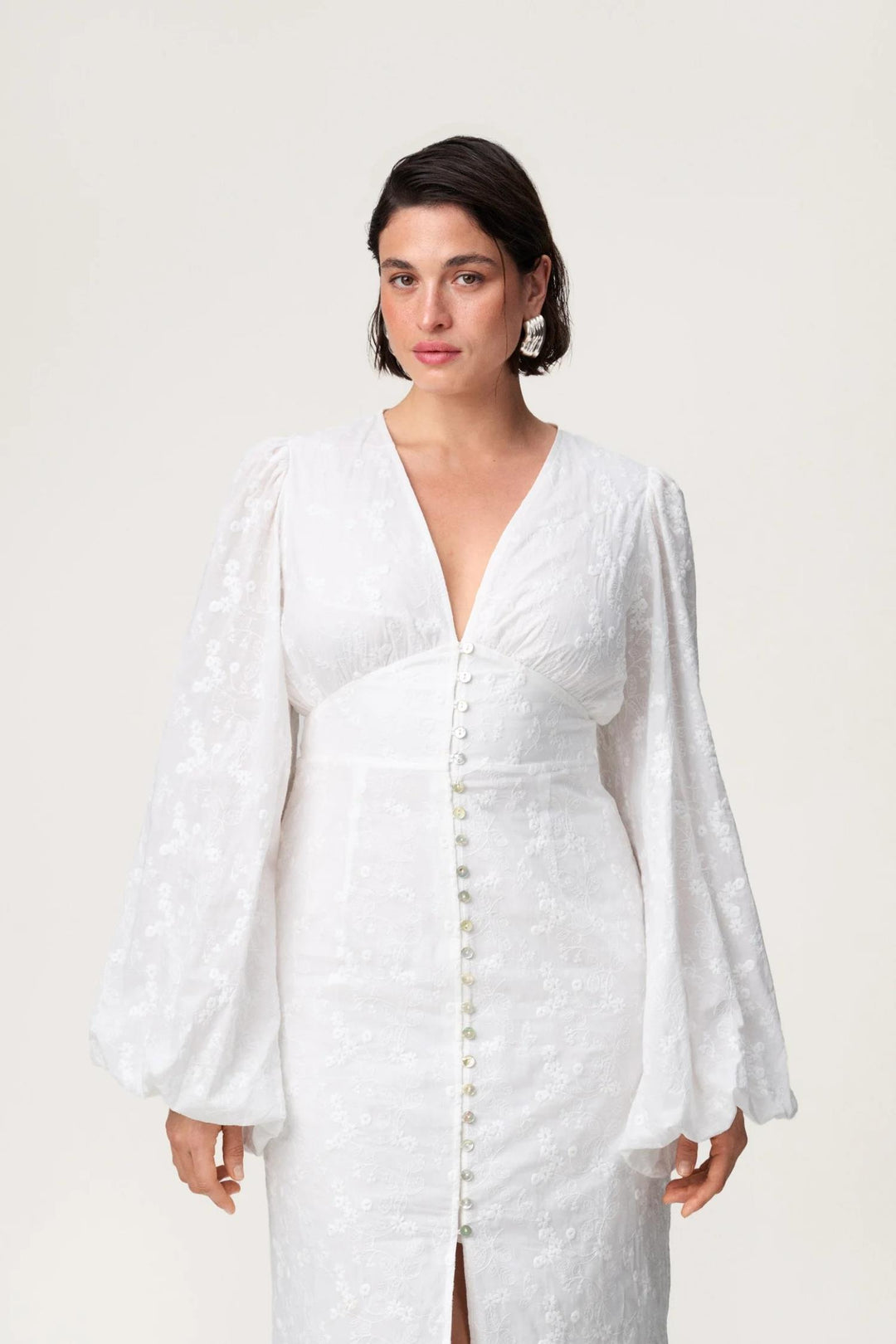 Positano dress- White Embroidery