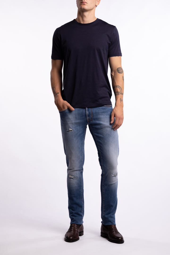 Leonardo Slim Fit Comfort Jeans Soft Touch Blue