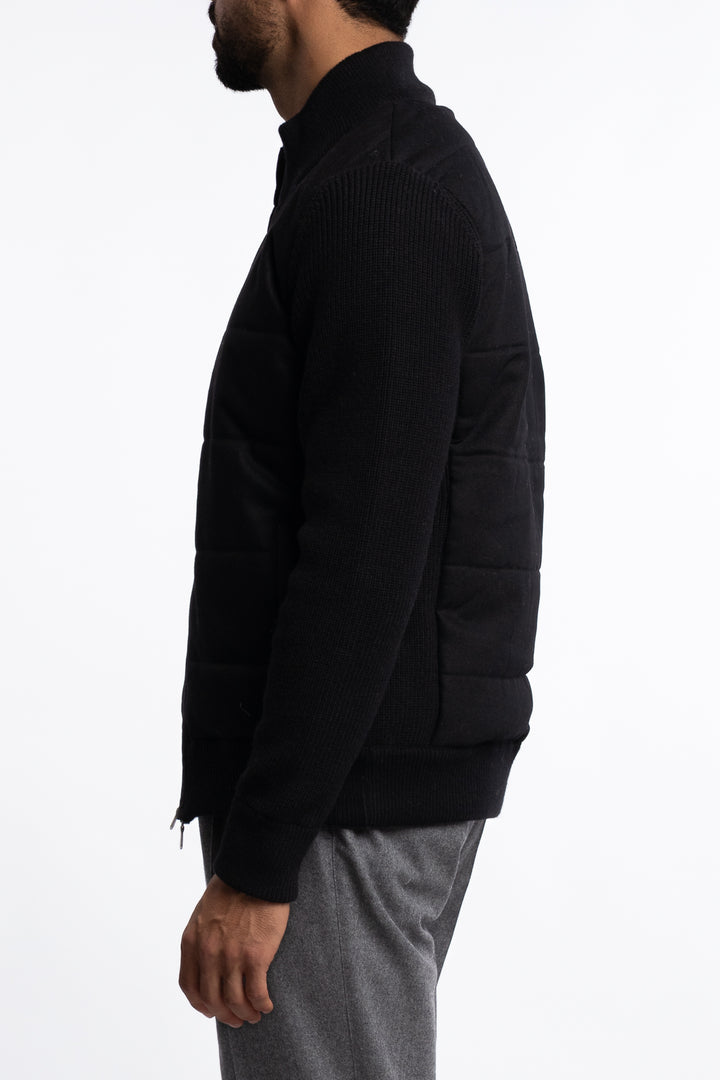 Super Geelong And Flannel Wool Jacket Black