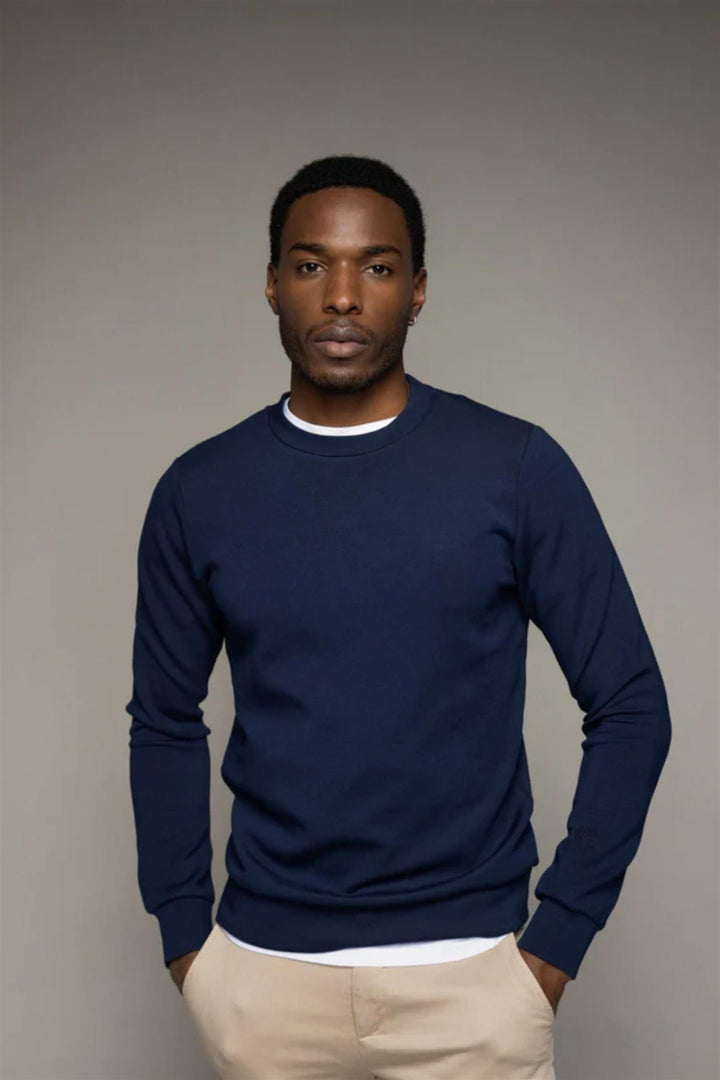 Abel Crew Neck Sweat Salute Navy