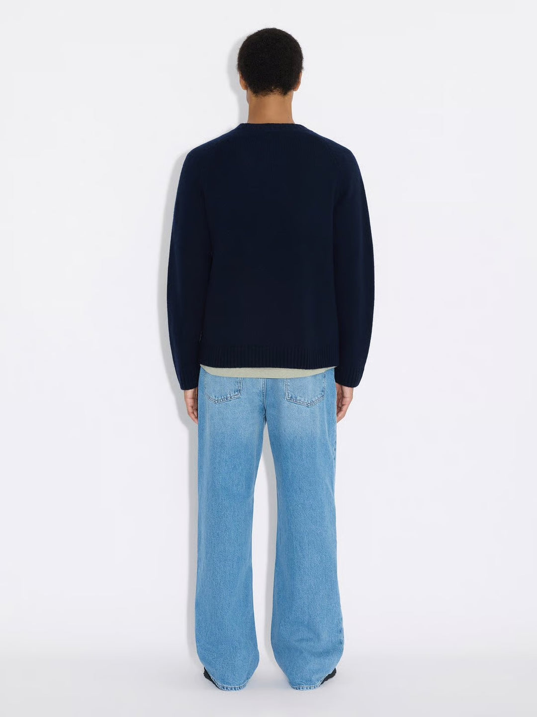 Wool Crewneck Sweater Navy