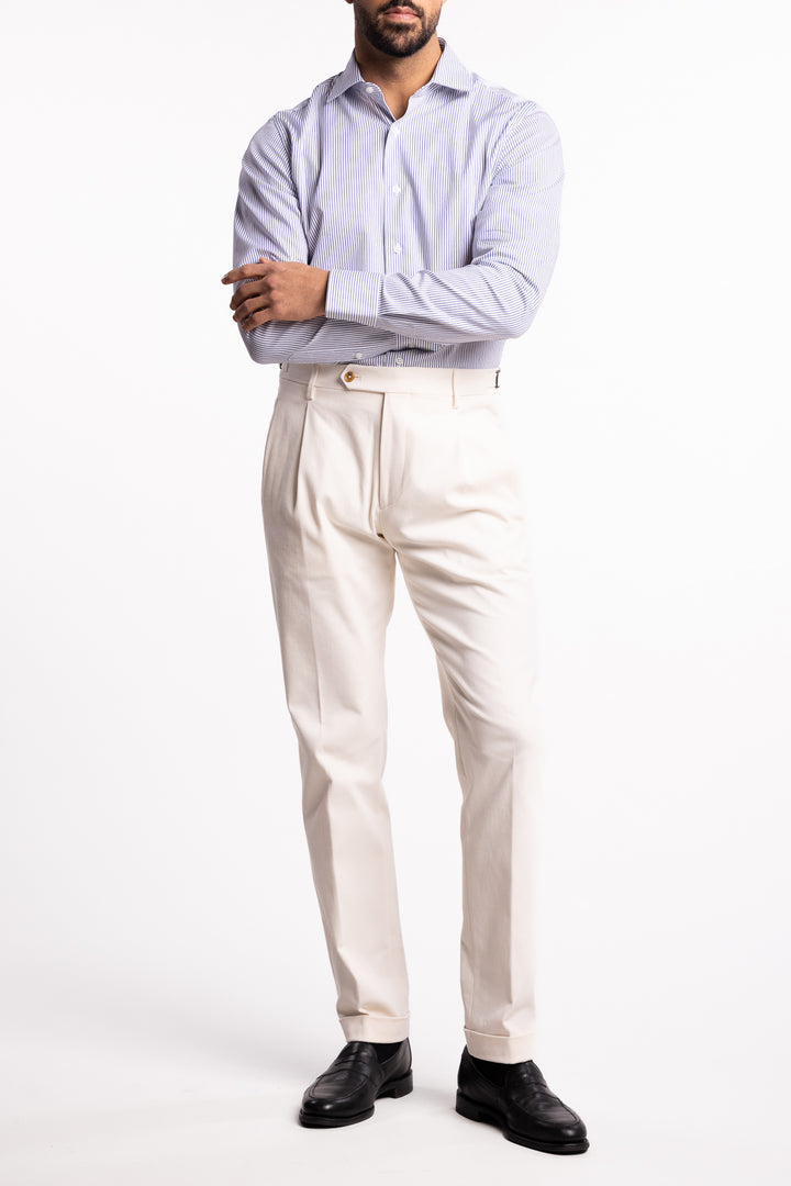 Striped Cotton Shirt White/Blue