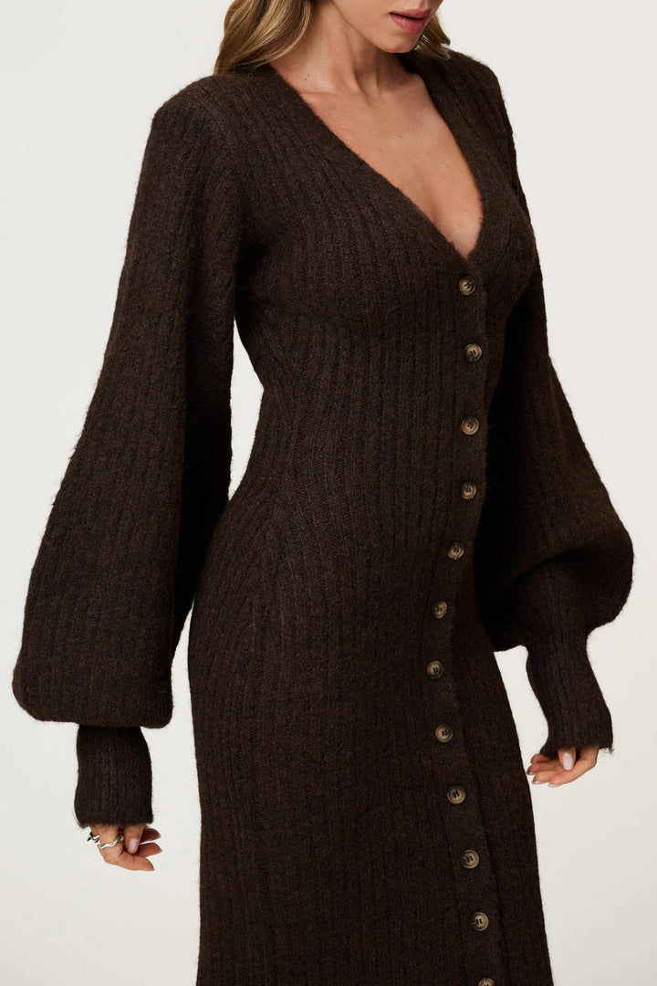 Montana Dress- Brown Melange