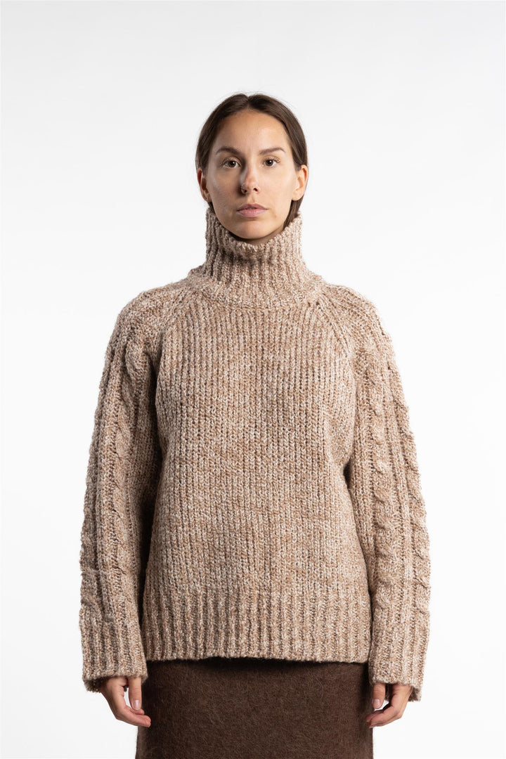 Echo Turtleneck- Brown Mix