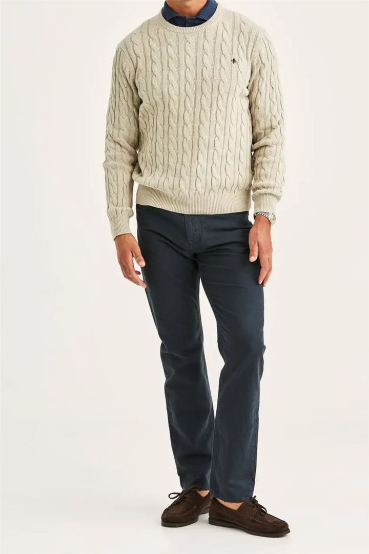 Ethan Cable Oneck Khaki