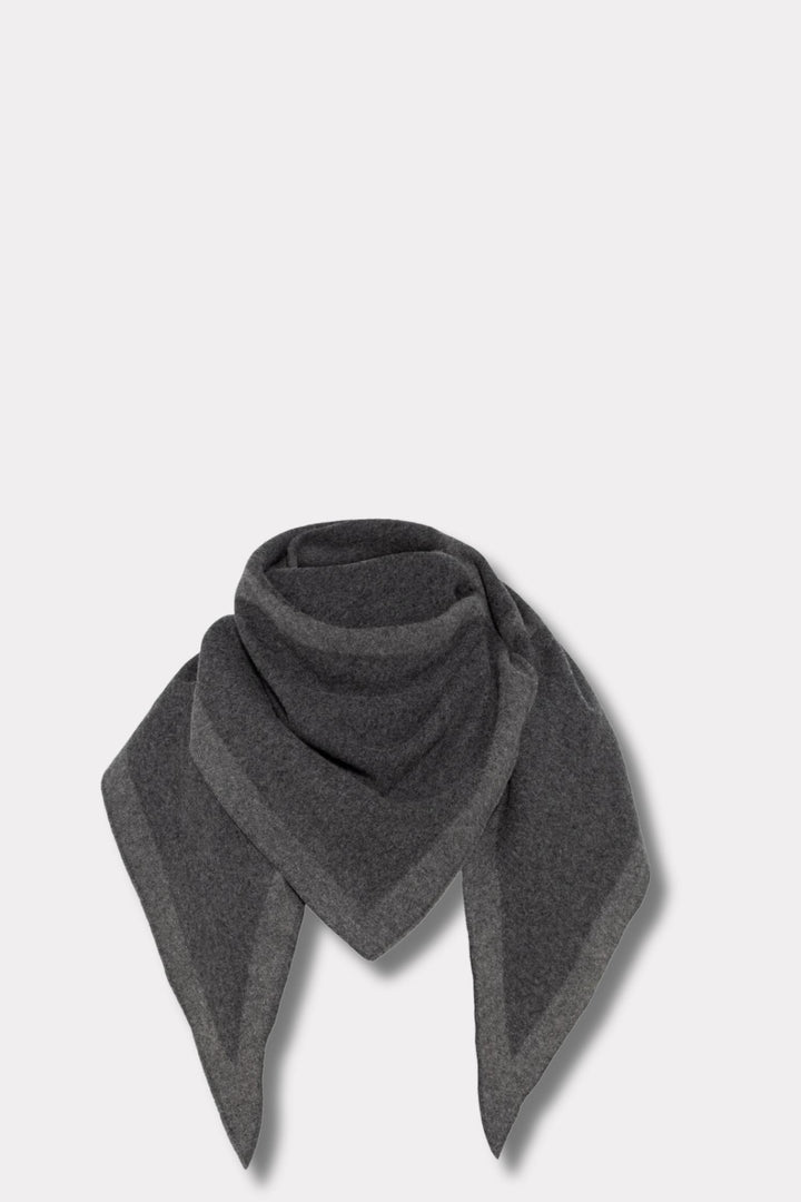 Triangle Scarf Merino- Volcano / Dark grey