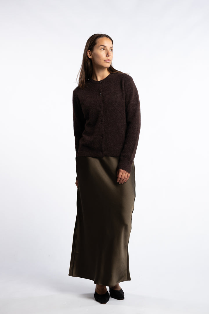 Nor Short Cardigan 7355 - Black Coffee