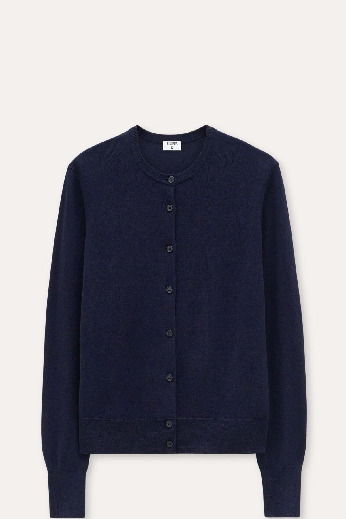 Merino Short Cardigan Dark Navy