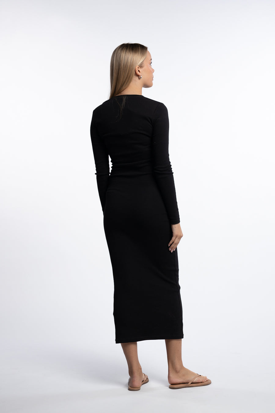 Saalexa Midi Dress 7542- Black