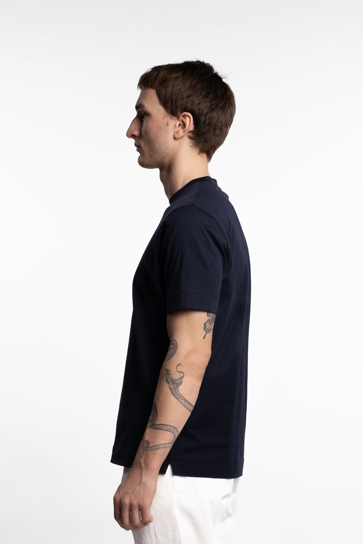 Filo Di Scozia Cotton T-Shirt Navy