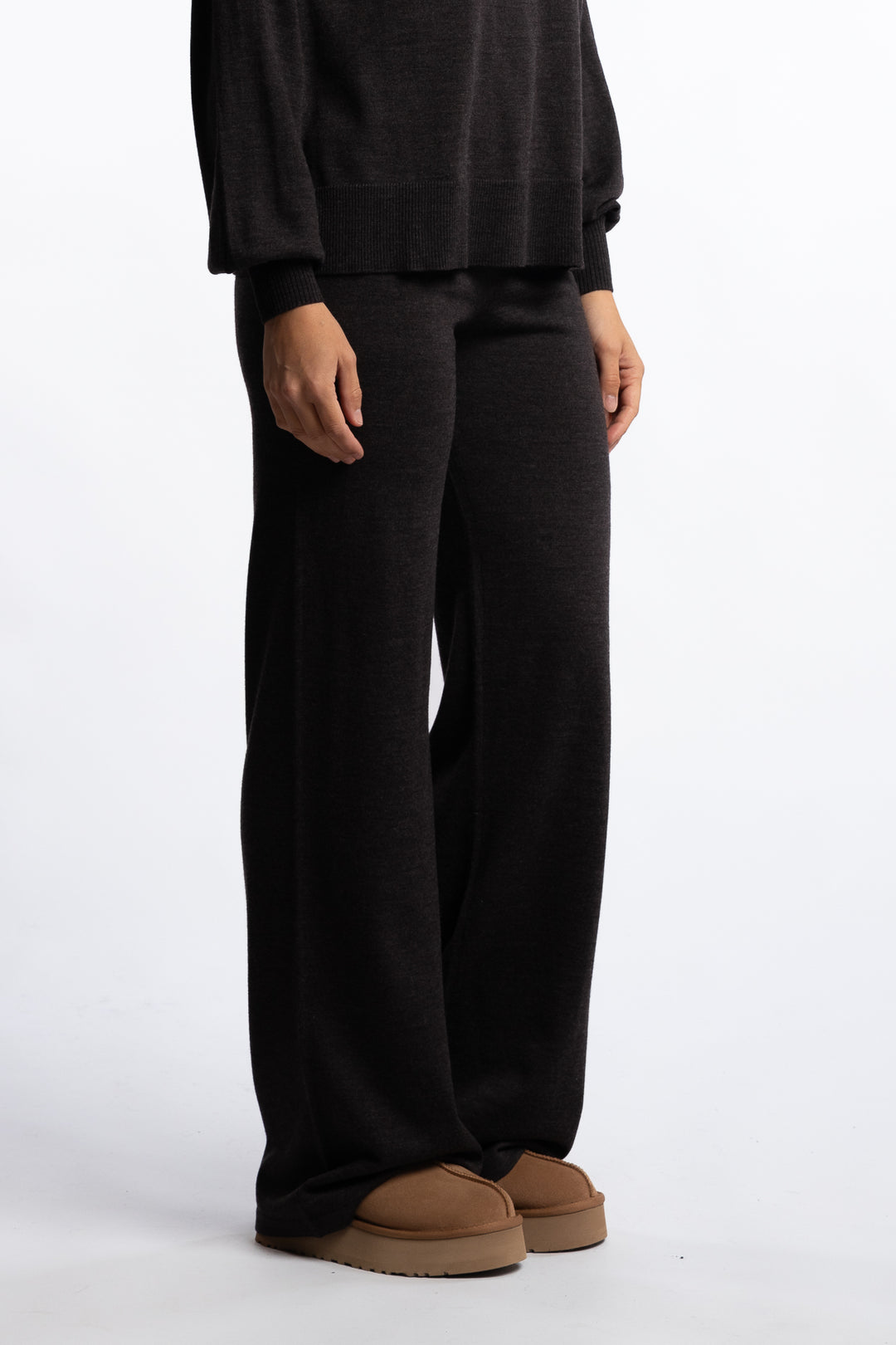 Mubi Merino Pants- Dark Brown Melange
