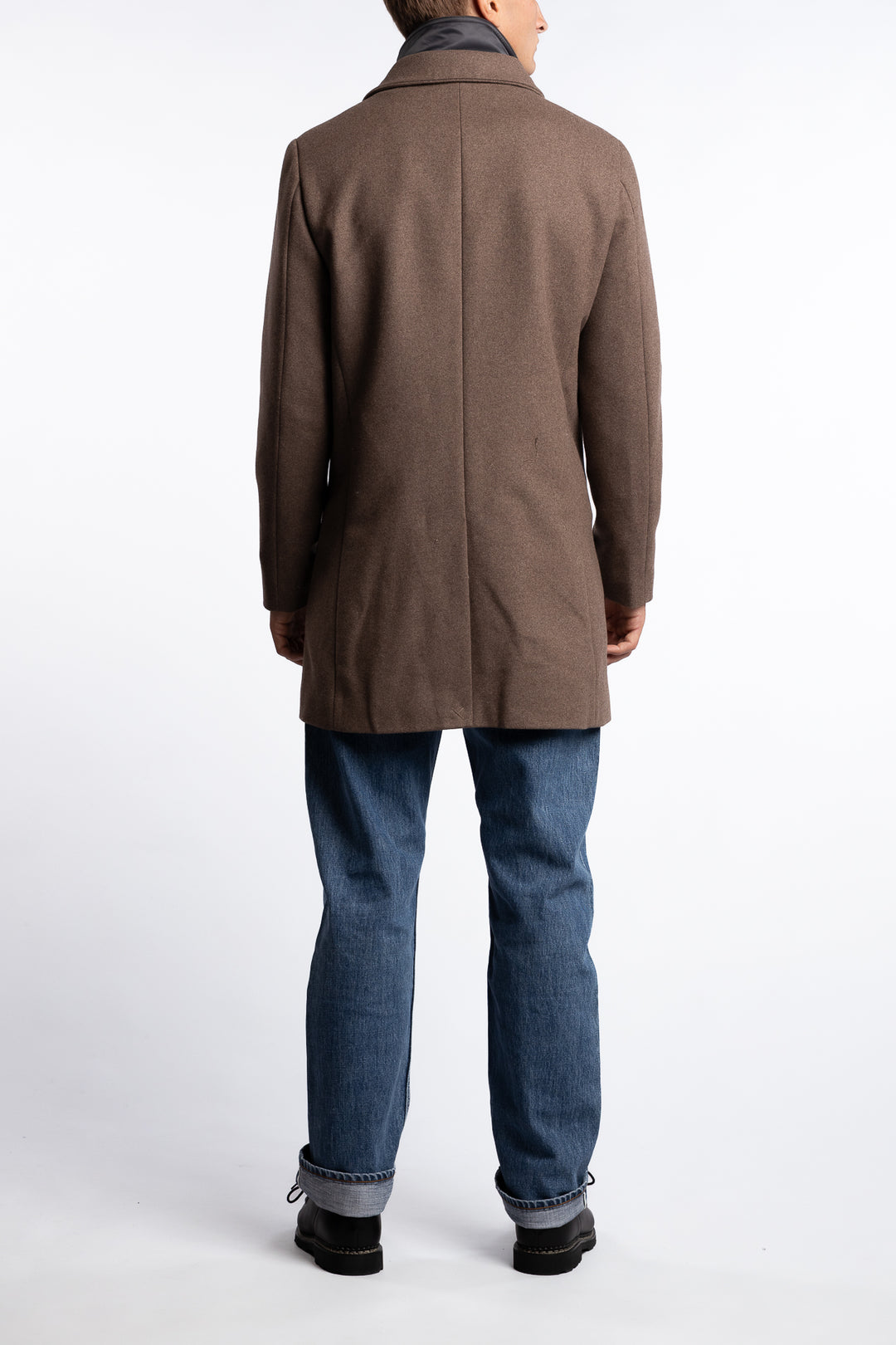 Harvey Classic Wool Coat Walnut