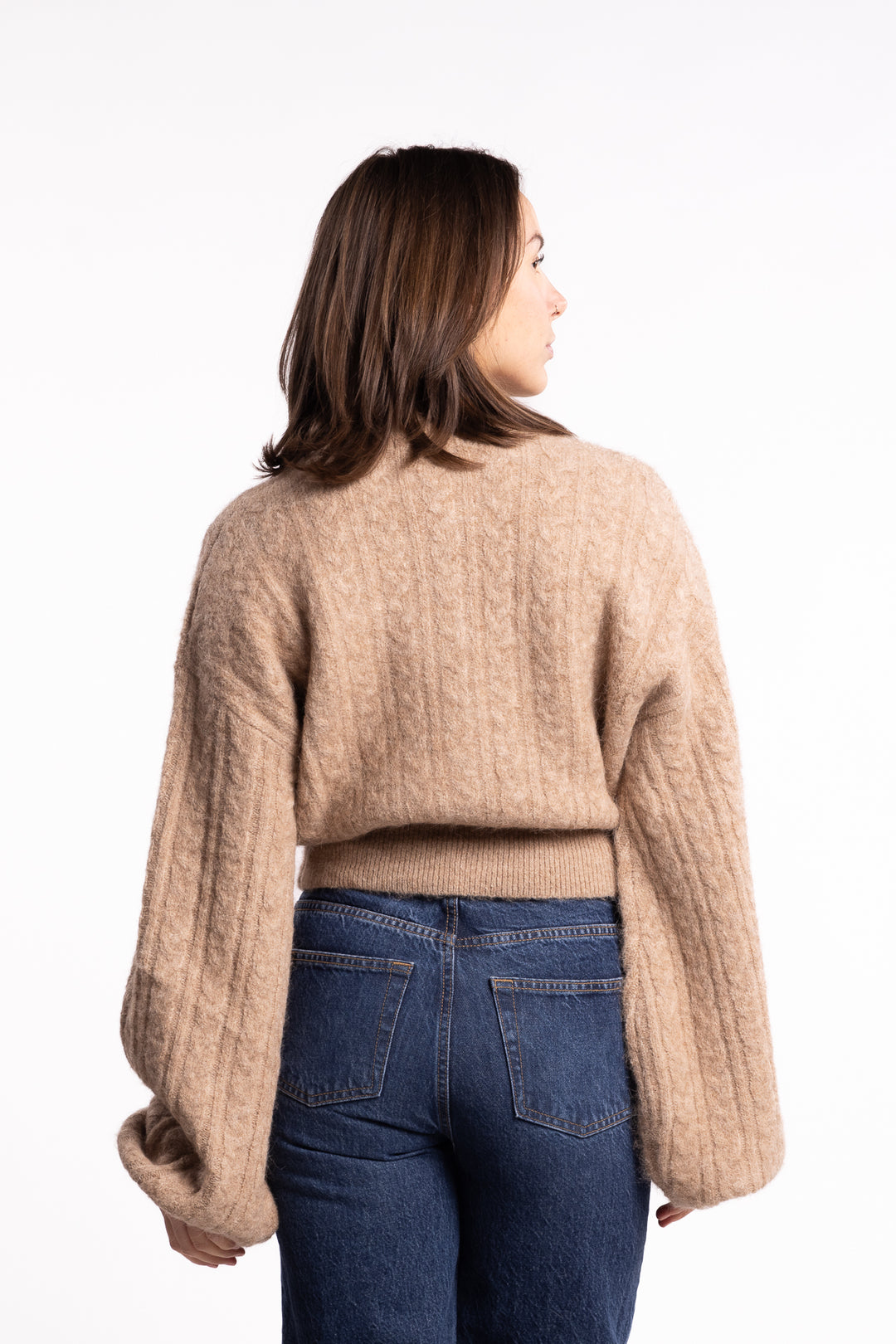 Merano Cardigan- Beige Melange