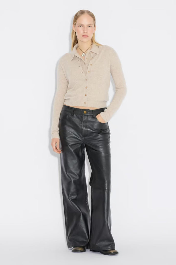 Slim Cashmere Cardigan- Sand