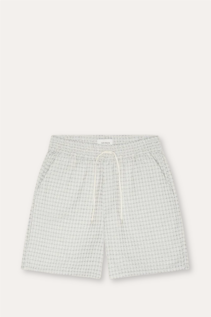 Check Seersucker Shorts Light Ivory