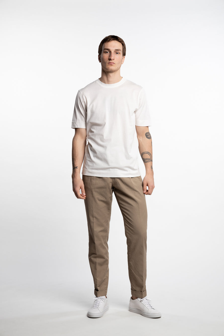 Filo Di Scozia Cotton T-Shirt Cream
