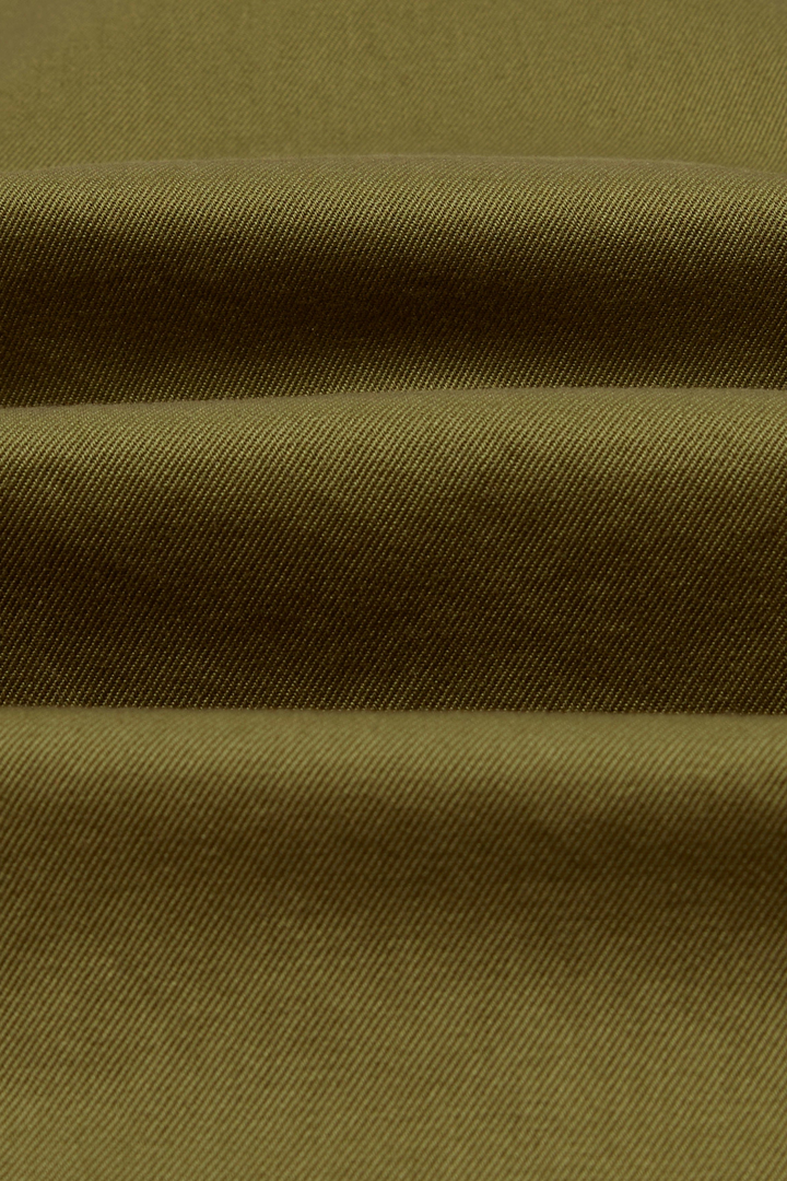 Cotton Twill Three-Pocket Overshirt Green