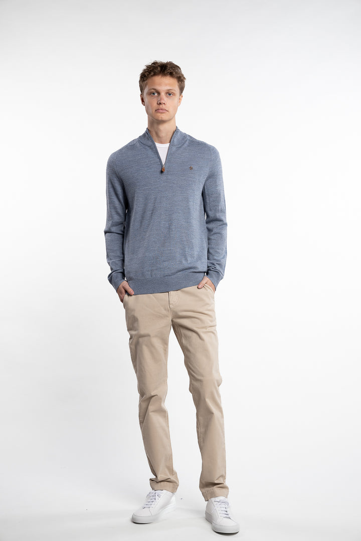 Merino John Zip Blue