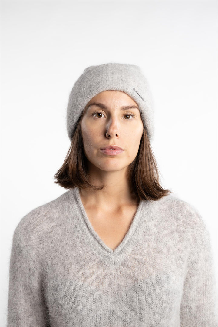 Erica Fluffy Beanie- Lt. Grey