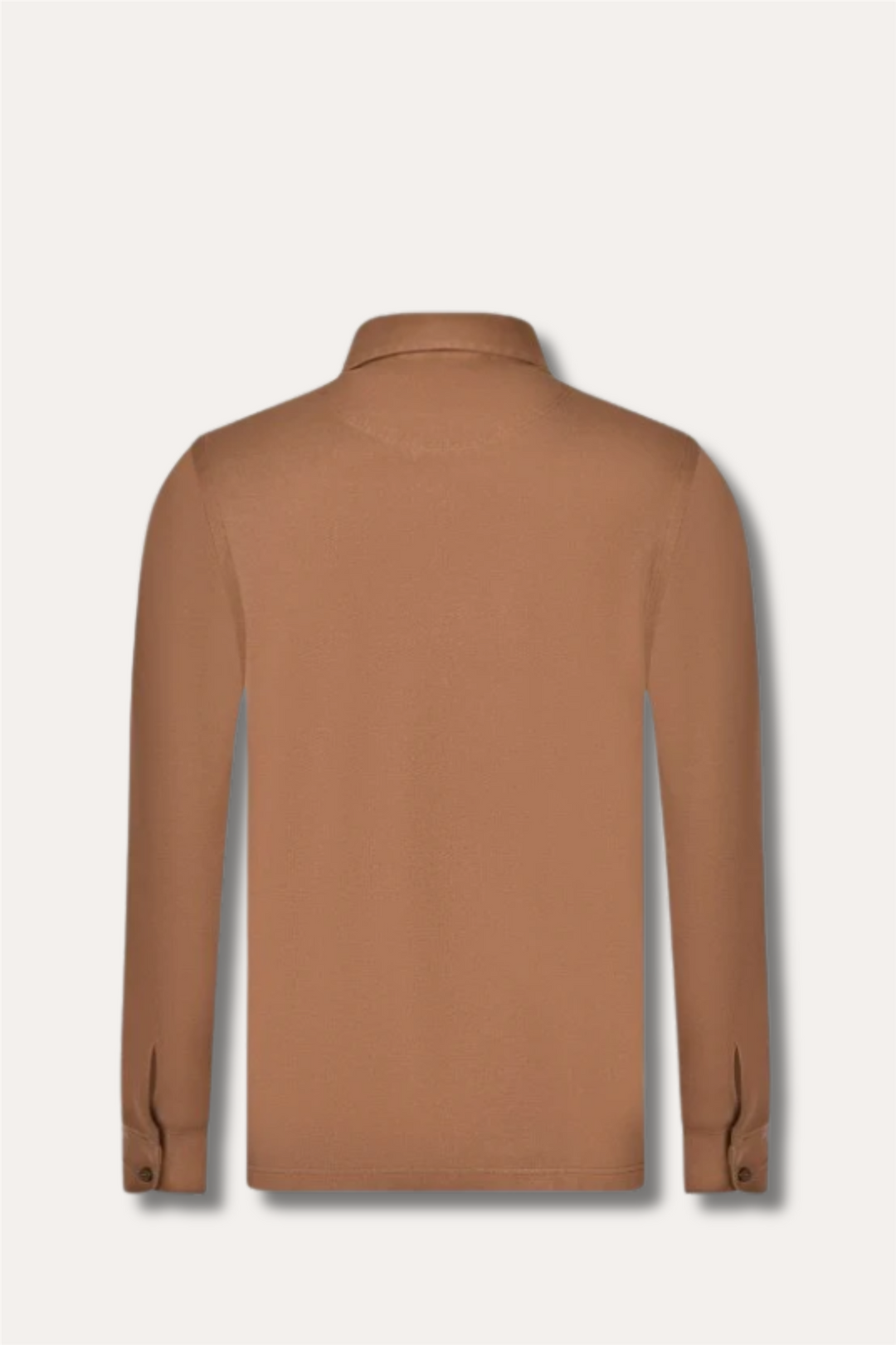 Long-Sleeved Vintage Pique Polo Khaki