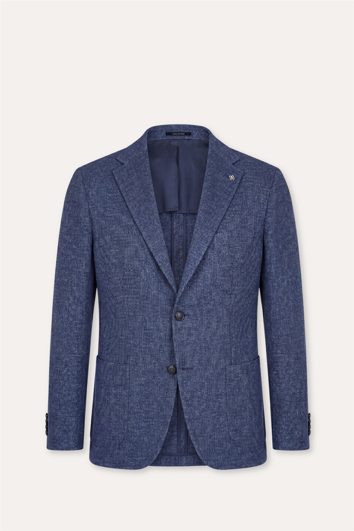 Cotton/Linen Slim Fit Blazer Blue