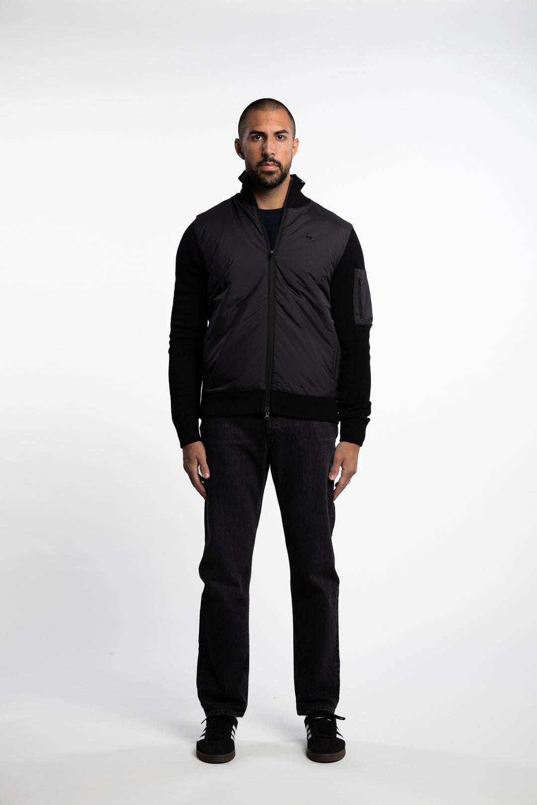 Beck Knitted Hybrid Jacket Black