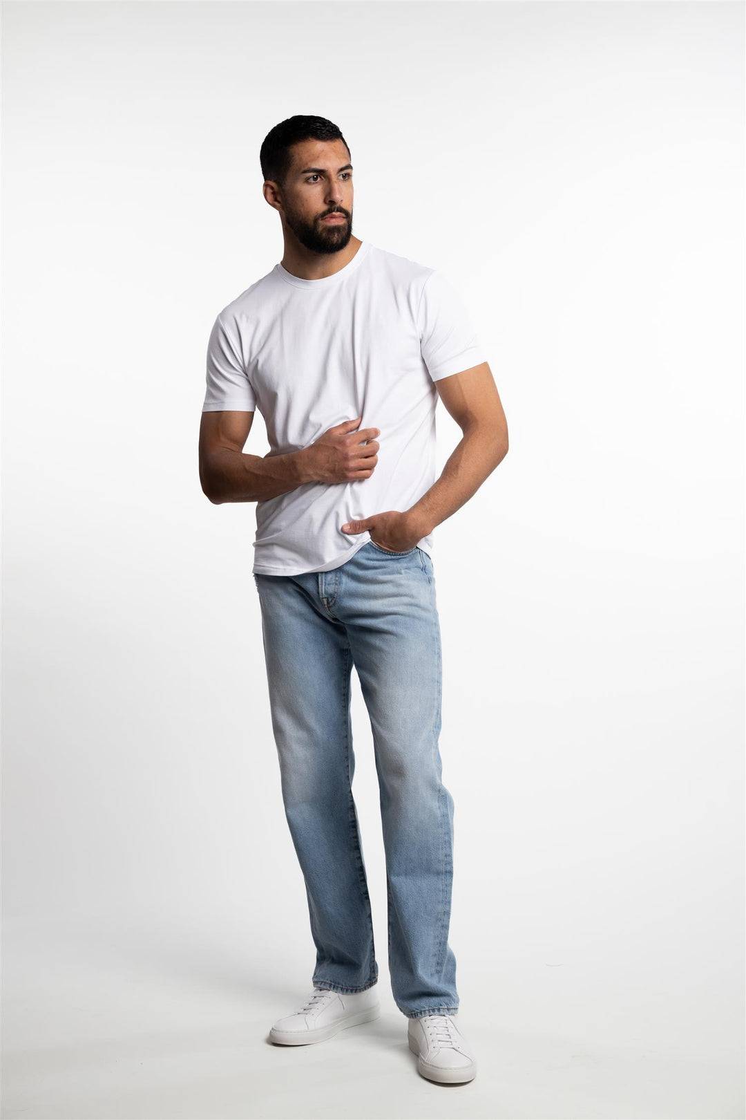 Bamboo/Cotton Crew Neck T-Shirt White