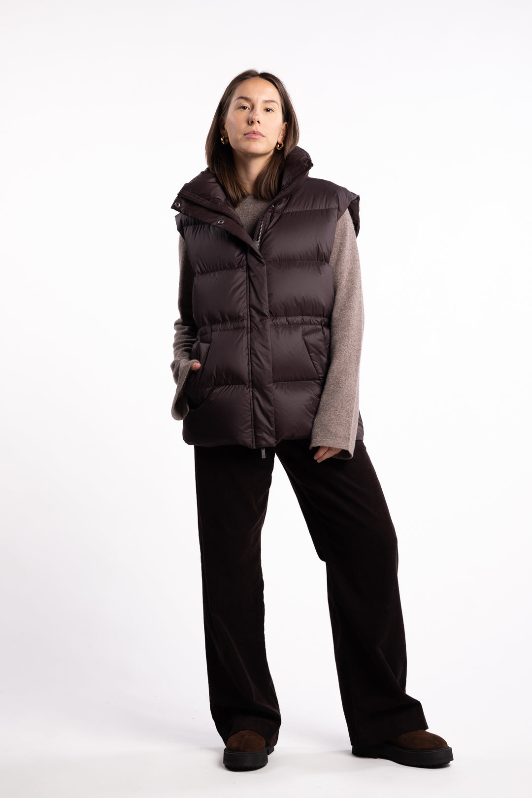Lenox Down Vest - Dark Brown