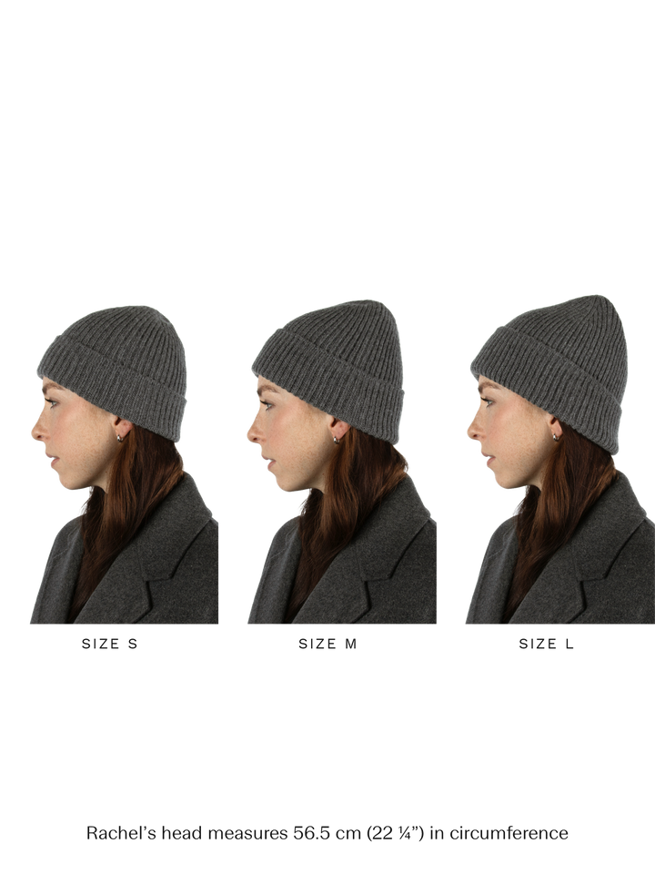 Oslo Beanie | Cashmere Wool Rime Grey