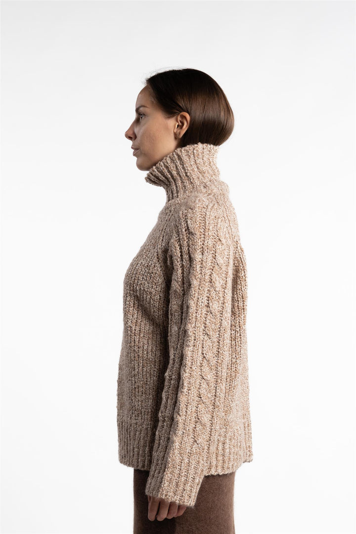 Echo Turtleneck- Brown Mix