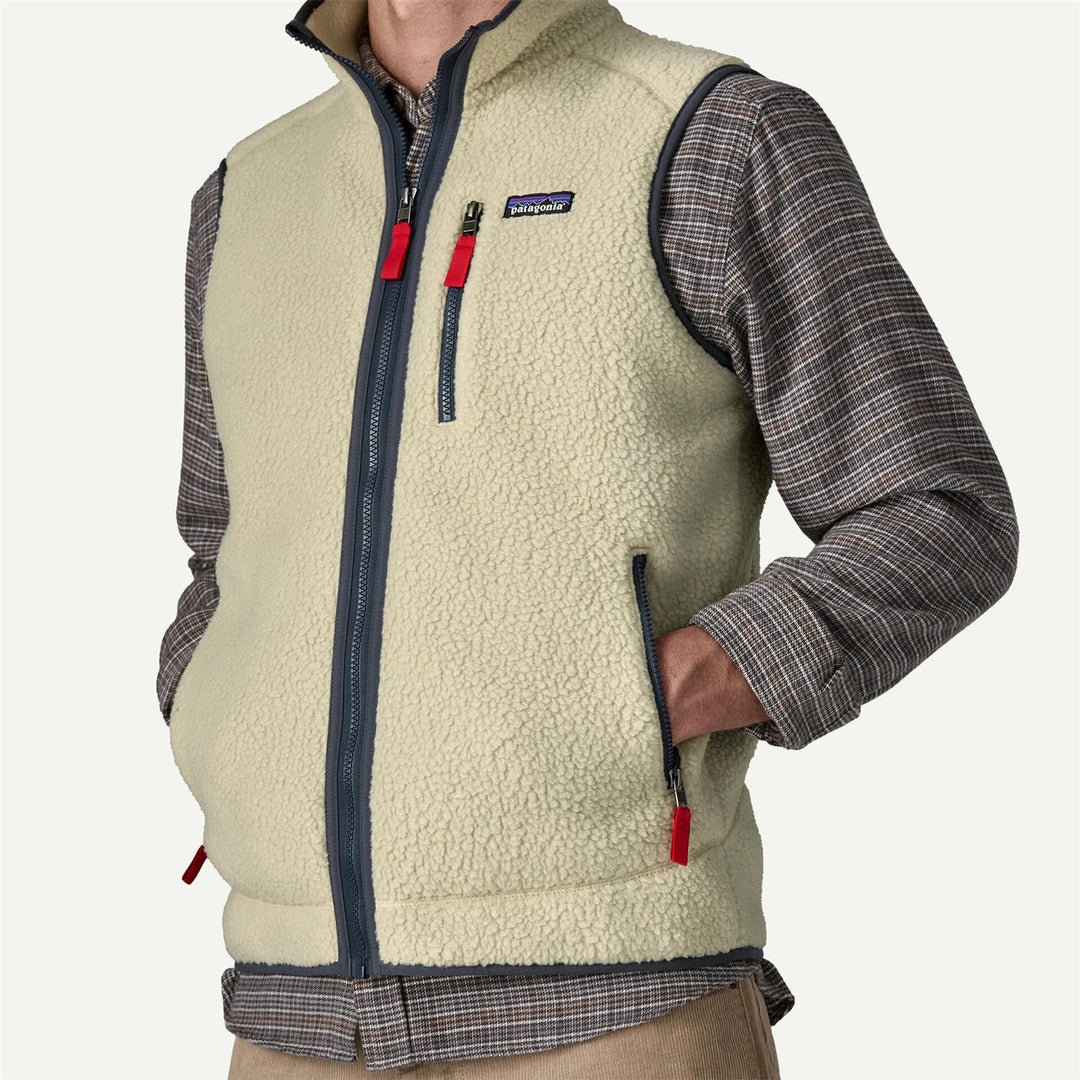 Retro Pile Vest Pelican w/Smolder Blue