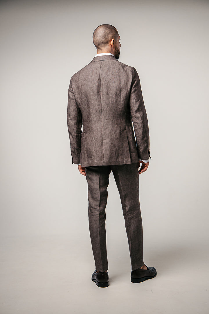 Ferry Regular Fit Soft Linen Blazer Dusk Brown