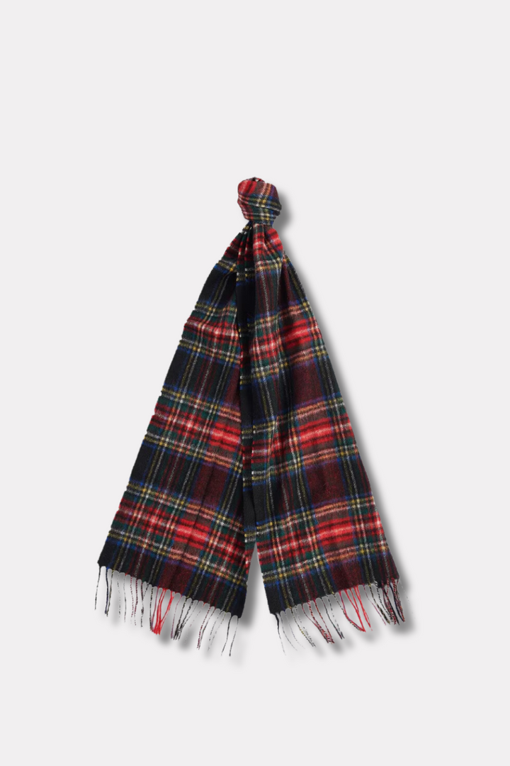 New Check Tartan Scarf Black Gardenia