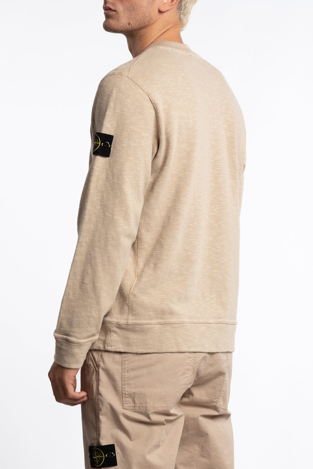 6100053 Vanisé Brushed Heavy Cotton Jersey Crewneck Desert