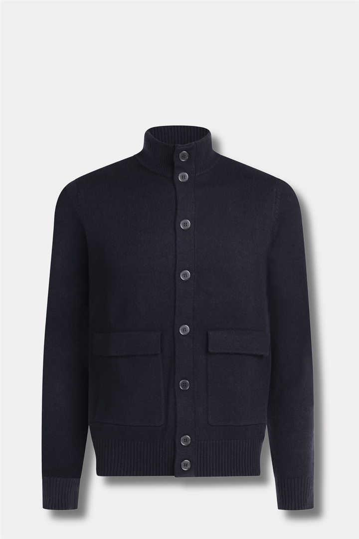 Leo Full Button Cardigan Navy